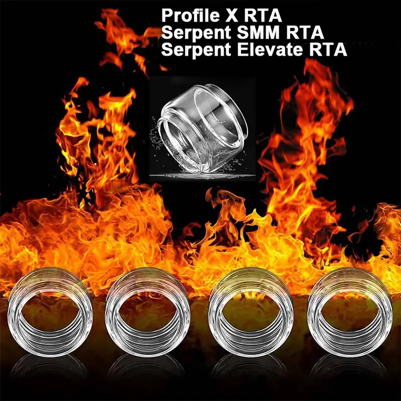 5 Pieces Bubble Glass Tank for The Wotofo Profile X RTA Serpent Elevate RTA Serpent SMM RTA Replacement Glass Container Tank