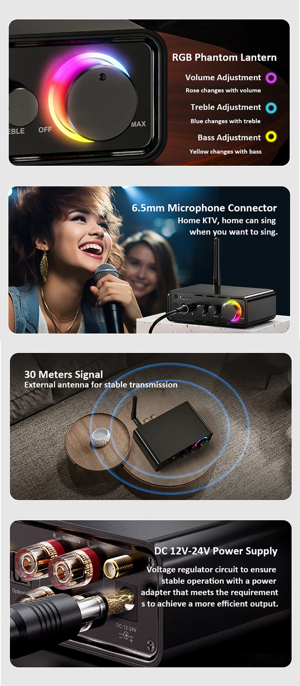 200W Sound Amplifier MT19 BT TPA3116D2 Bluetooth 5.3 Class D Channel 2.0 Hifi Am