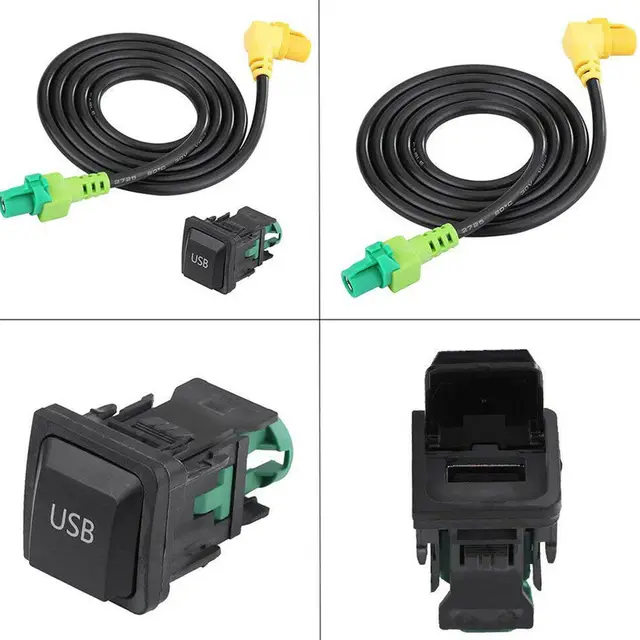 Fydun Lot de 10 câbles pour prise USB de voiture VW - Pour prise d'entrée  auxiliaire - OE 5KD035724 - Adaptateur d'interface musicale pour RCD310 //R