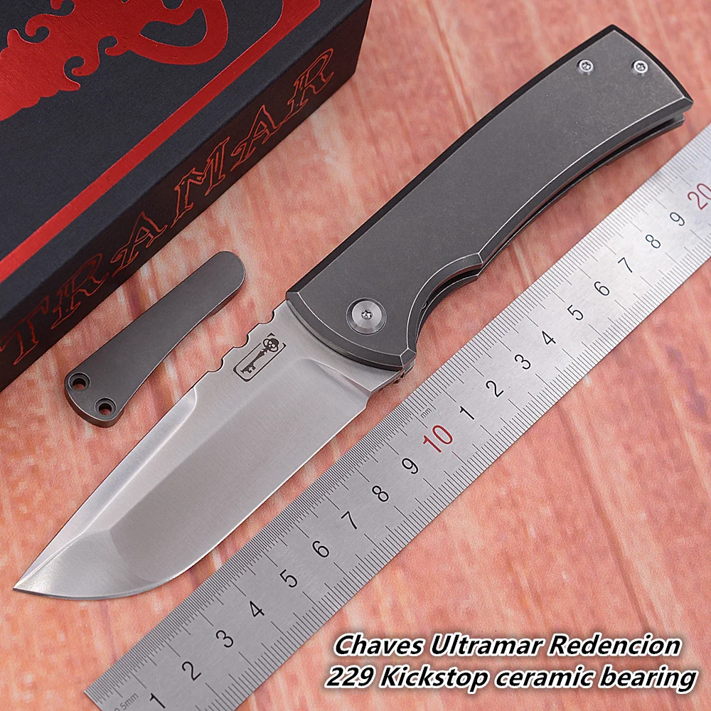 

Складной нож для кемпинга и охоты JUFULE 2023 Chaves Ultramar Redencion титановый подшипник Mark M390