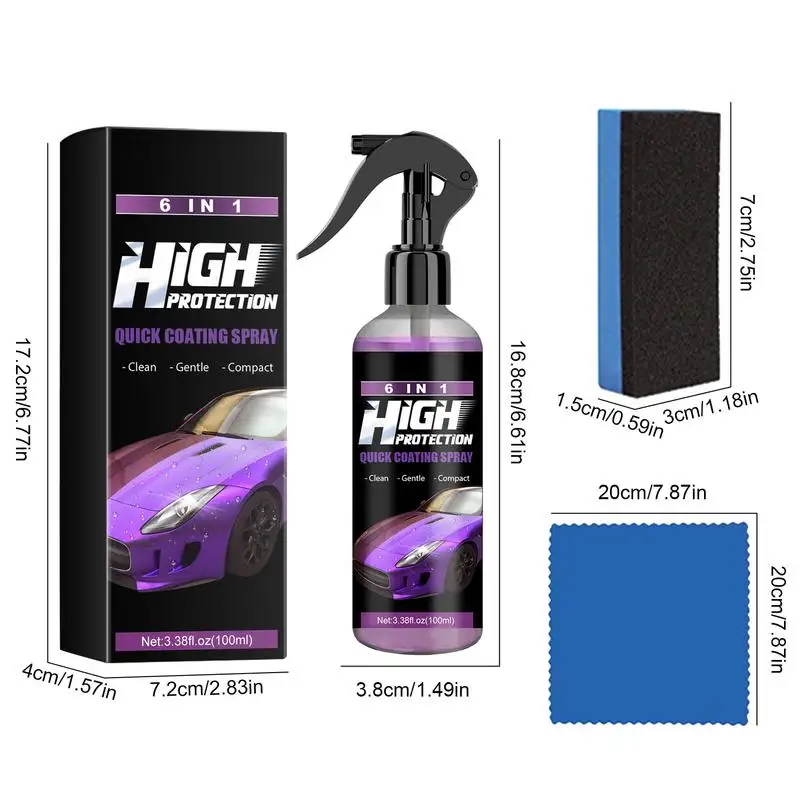 Car Coating Car Scratch Filler 6 In 1 Car Ceramic Coating Spray 100ml Auto Nano Scratch Repair Body Compound