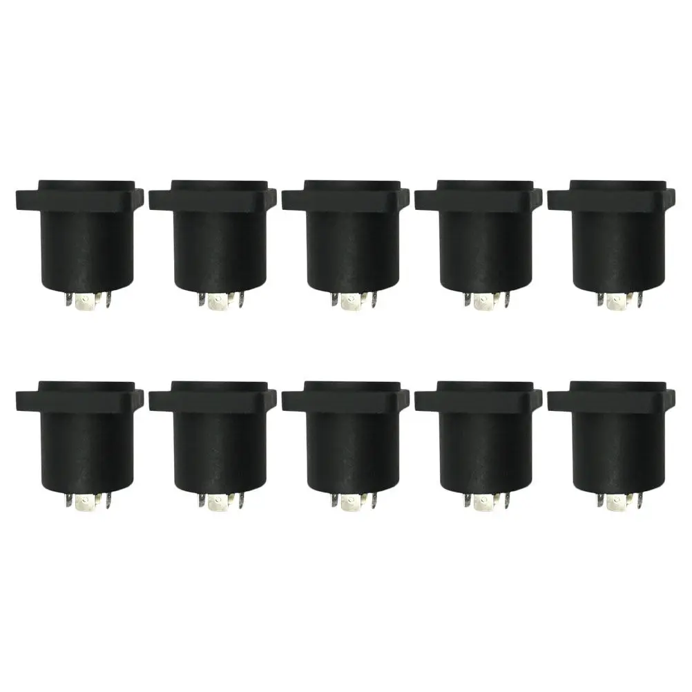 10Pcs 무대 스피커 소켓 스테인레스 스틸 라우드 스피커 홀더 사운드 박스 잭 보드 소켓 사각 오디오 브래킷 전문 사용