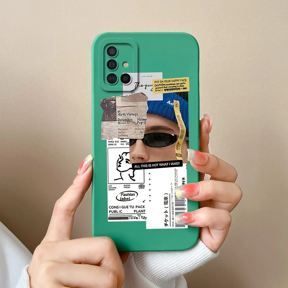 Fashion Love Heart Liquid Silicone Matte Back Cover with Screen Protector