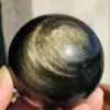 Beautiful Natural Gold Obsidian Crystal Ball Natural Crystal Reiki Healing 4
