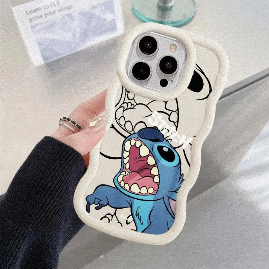 Funda de teléfono Disney Stitch para iPhone 16 15Plus 14 Pro Max X 12 7 8 11 Pro XR 13 Mini XS TPU funda de silicona
