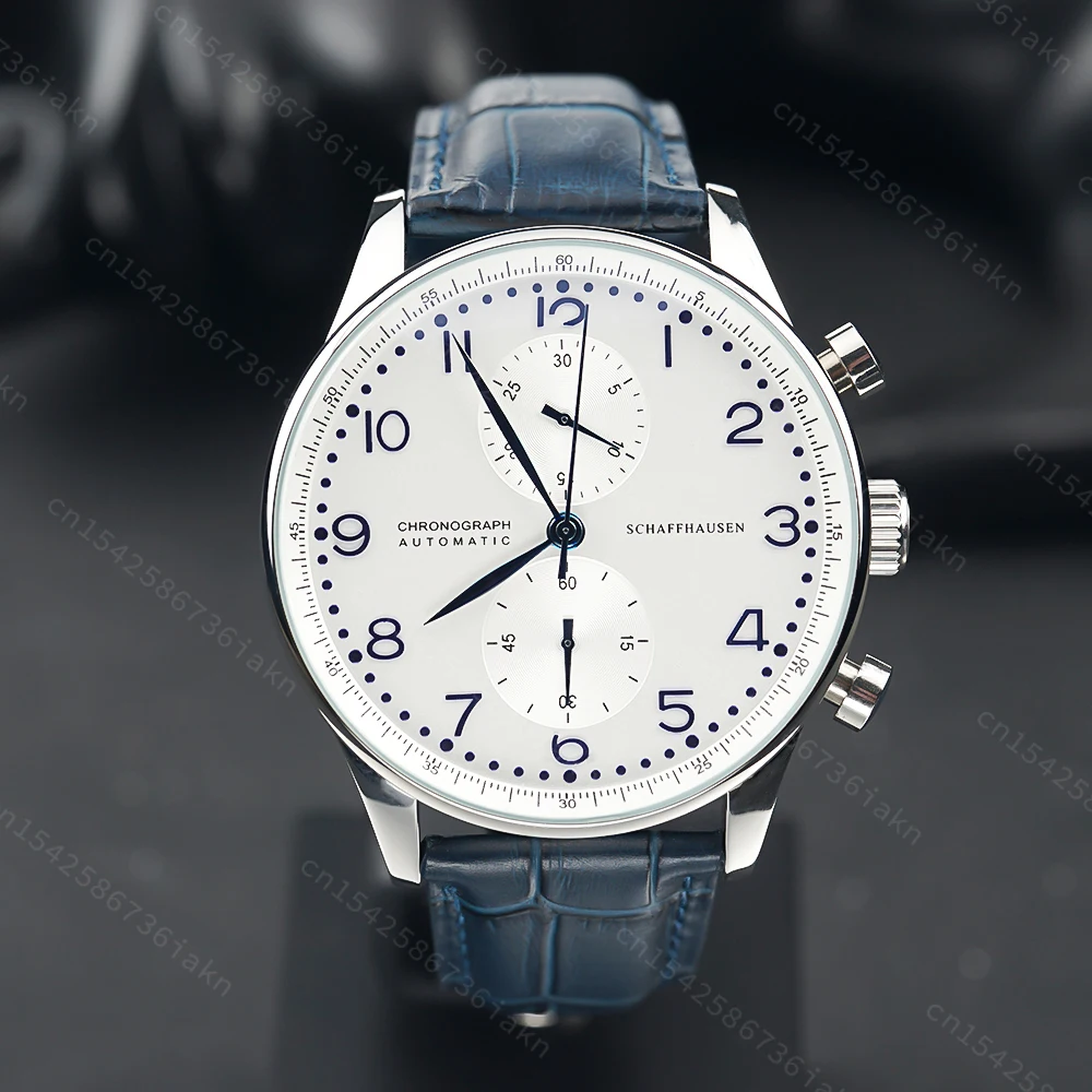 2022 Fashion New Men's Automatic Watch 44mm Sapphire Crystal Glass Stainless Steel Leather Strap Sports Leisure Waterproof
