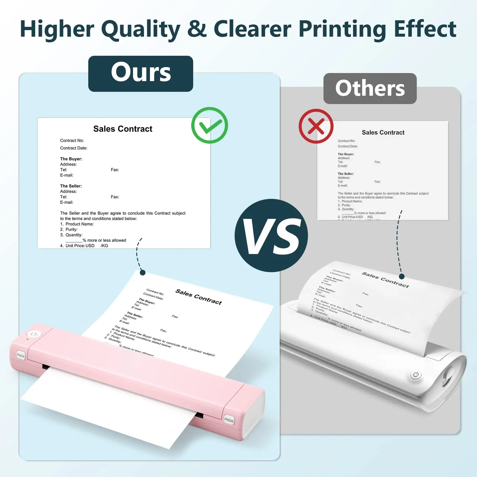 Thermal Printing Paper US Letter Thermal Paper 8.5x11 Compatible M08F-Letter Printer HPRT MT800/MT800Q Brother PJ762/PJ763MFi Portable Printer printing paper,thermal label paper