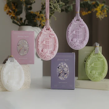 Comprimés d'avertissement de bougie d'aromathérapie de cage à oiseaux, dépistolet ant de garde-robe, pendentif de voiture, baume solide, désodorisant aromatique, parfum longue durée 1