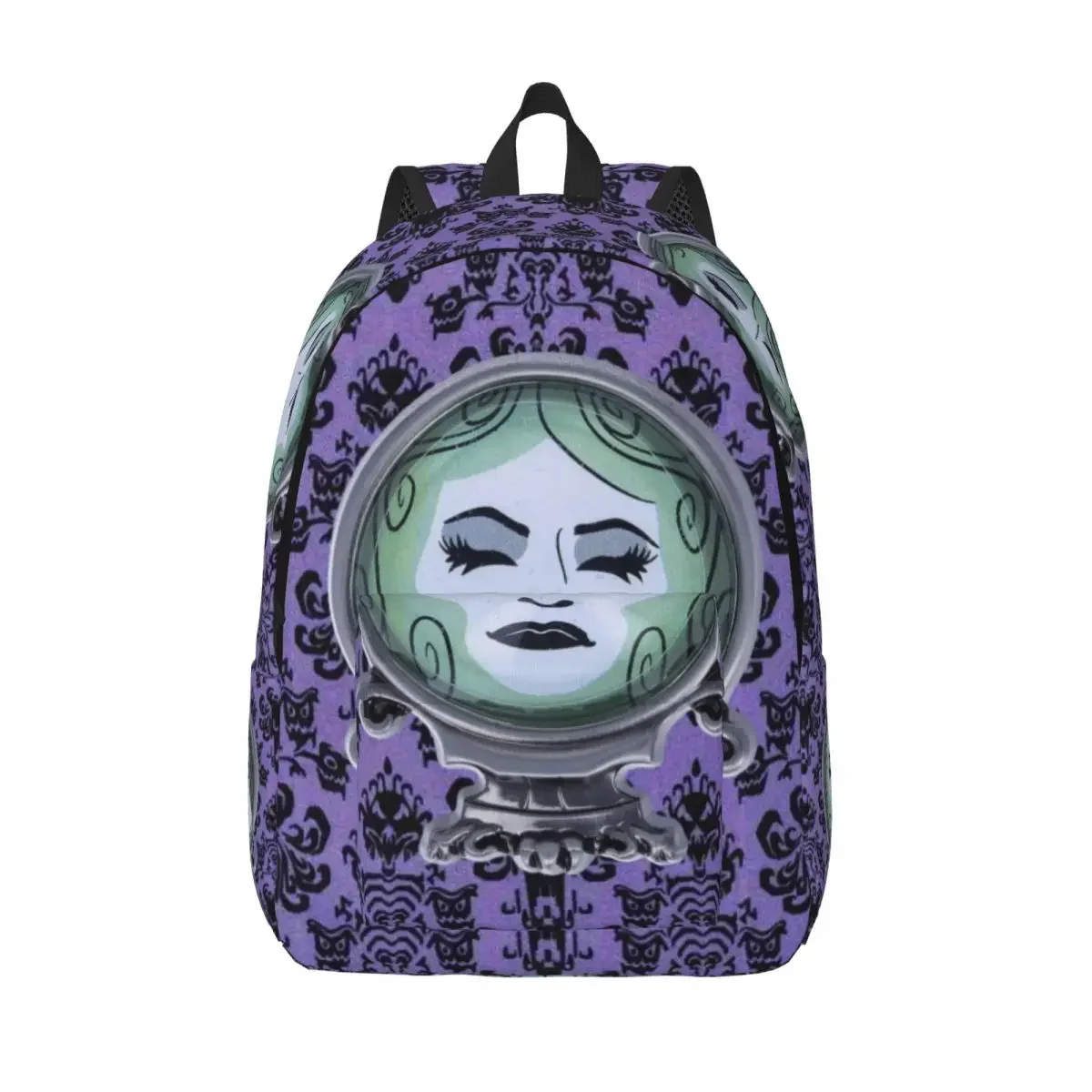 

Холщовые рюкзаки для девочек и мальчиков с привидениями мадам, фиолетовые школьные дорожные ранцы для школы и колледжа на Хэллоуин, сумки для книг