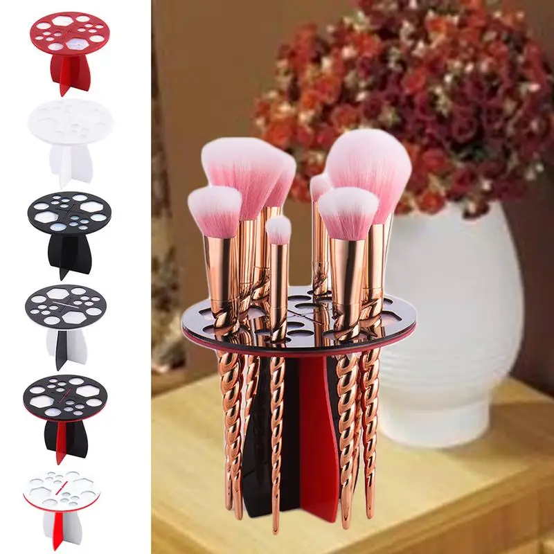

Makeup Brush Holder Round Arcylic Makeup Brush Storage And Holder Fetachable And Portable High Quality Makeup Brush Drying Rack