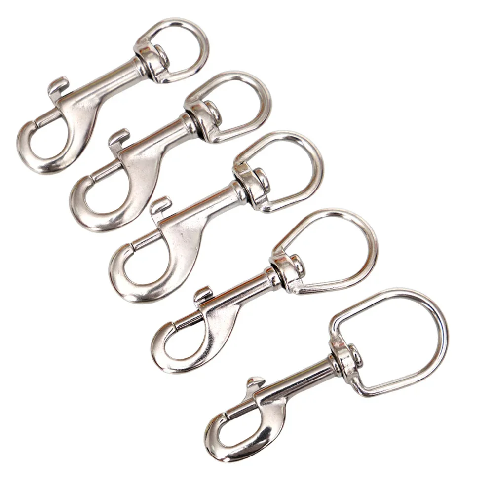 Scuba Diving Accessories Scuba Diving Stainless Steel Quick Carabiner Swivel Eye Bolt 70-120mm Double Ended Snap Bolt Hook Clip