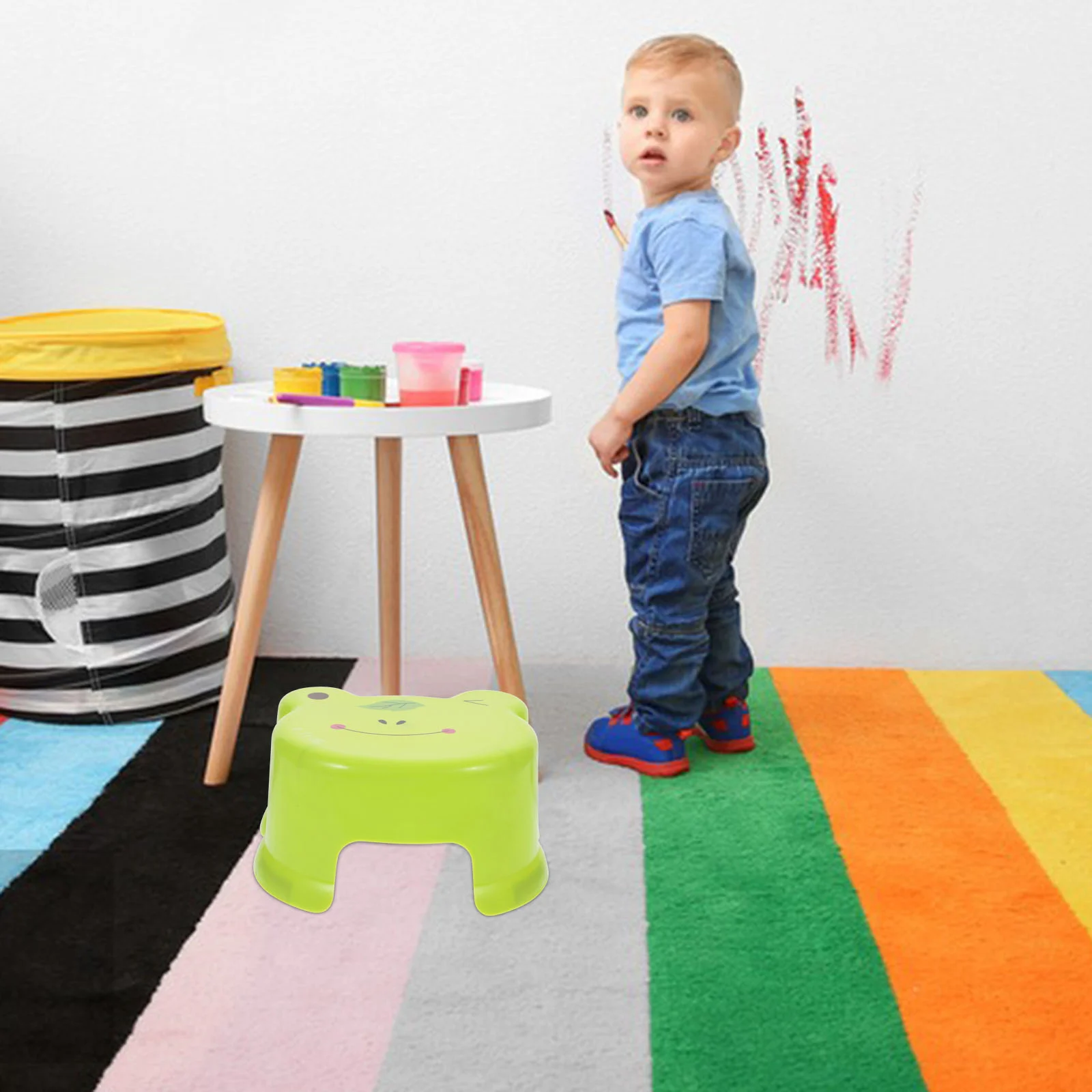 Stool Step Bathroom Kids Chair Squatting Foot Bedside Toilet Portable