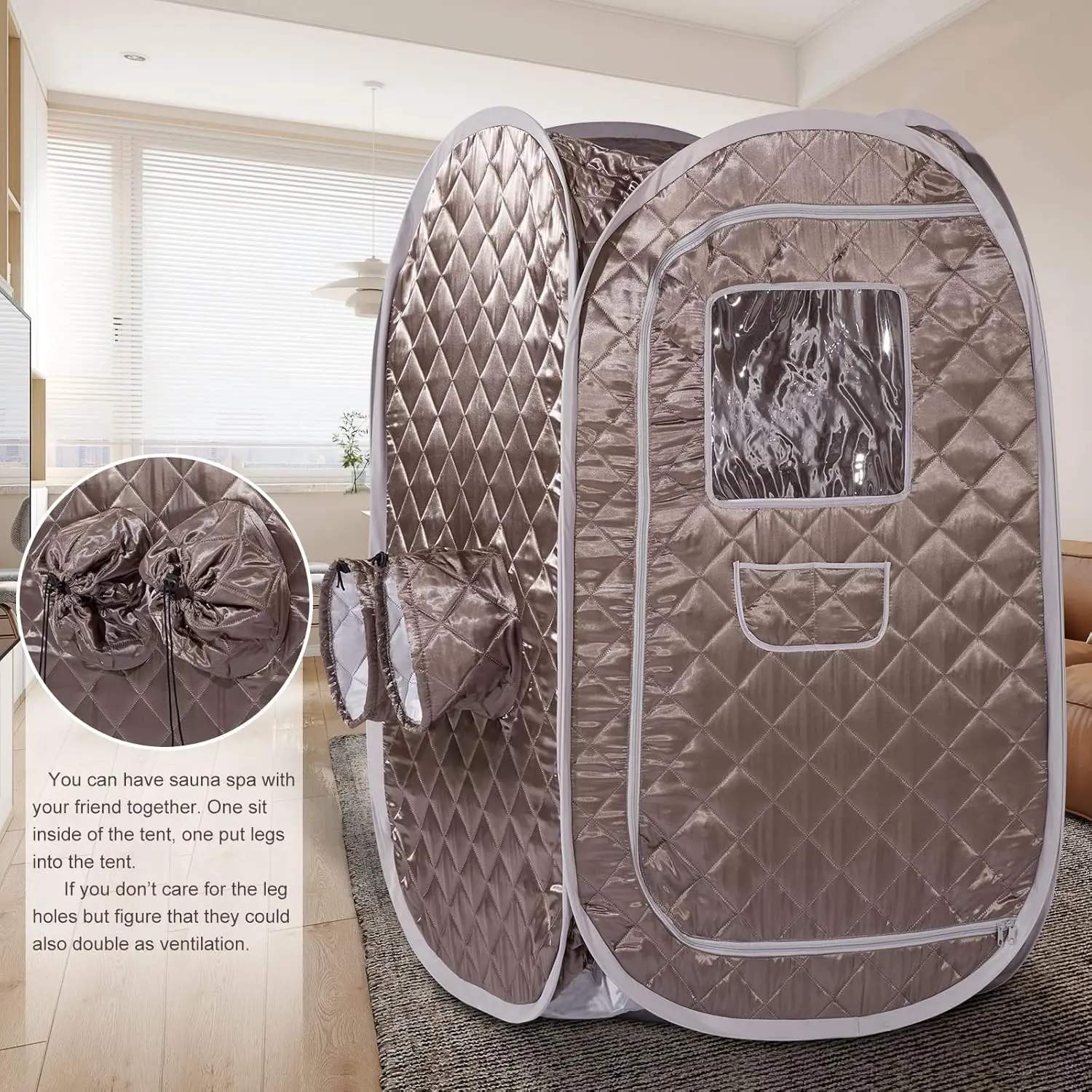 Full Body Larger Sauna Tent For Portable Bath Fold Cabin Room Not Include Steam Generator 3