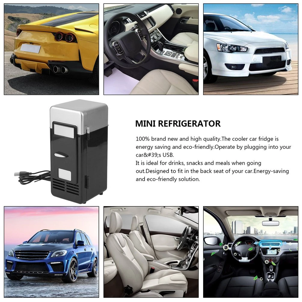 5V 10W Mini Car Refrigerator USB Multi-Function Home Travel Vehicular Fridge Dual-use Box Cooler Warmer Refrigerator For Car 12 volt fridge