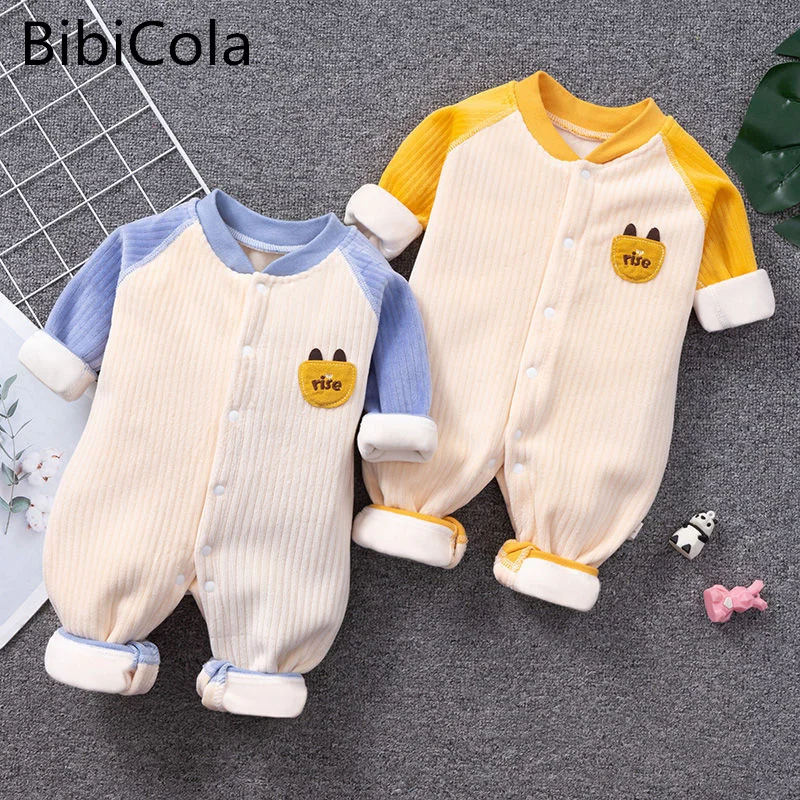 

Newborn Baby Winter Spring Autumn Clothes Infant Clothes for Girl Boy Soft Fleece Bebe Romper Jumpsuit Baby Romper 0-24 Months