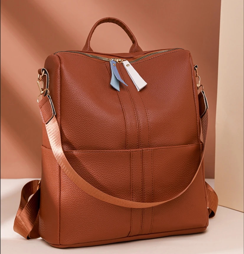 Zaino Da Donna Di Vendita Caldo Antifurto Pendolarismo Business Versatile Ipad Computer Advanced Retro Pu Zaino Per Le Donne