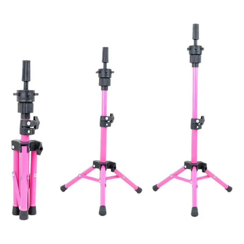 조절 가능한 가발 연습 스탠드, 견고한 금속 삼각대가 마네킹 머리를 어떤 각도에서도 쉽게 스타일링할 수 있도록 견고하게 고정합니다.