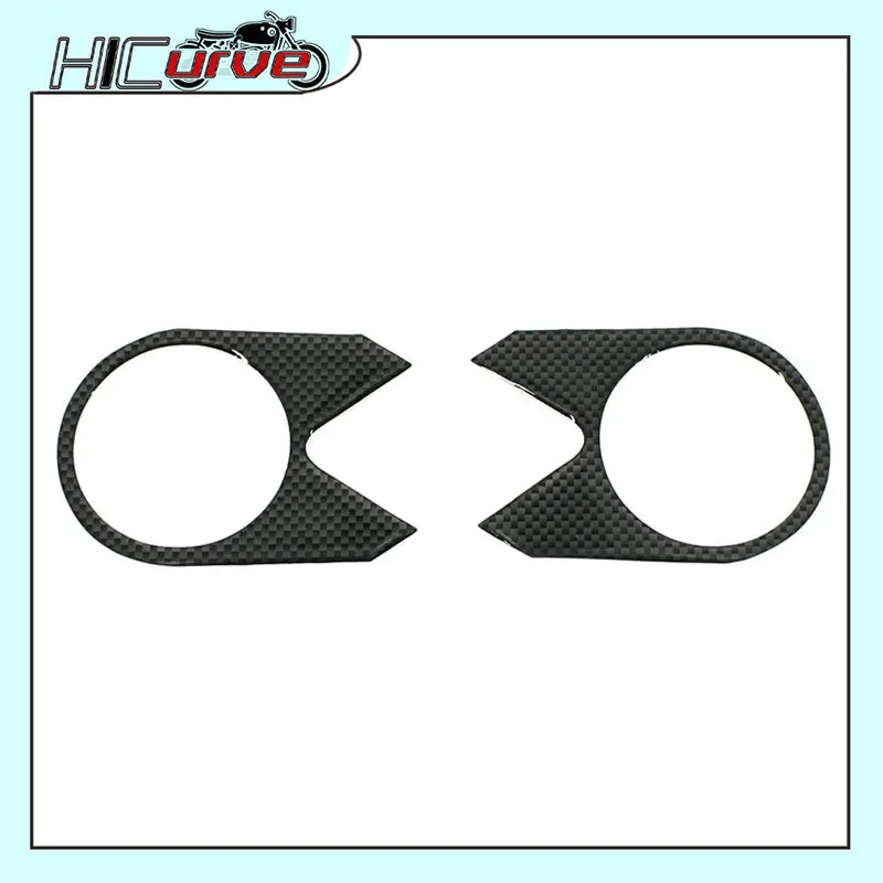 Carbon Fiber For Kawasaki ZX6R ZX-6R 2005-2006 Motorcycle Sticker Pad Triple Top Three Tree Upper Clamp Front Yoke Protector