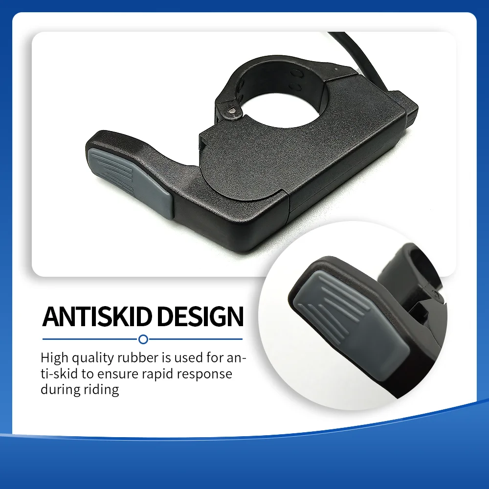 Electric Bicycle Quick Thumb Throttle with Waterproof Connector, 12V-72V, for Right or Left Hand Use