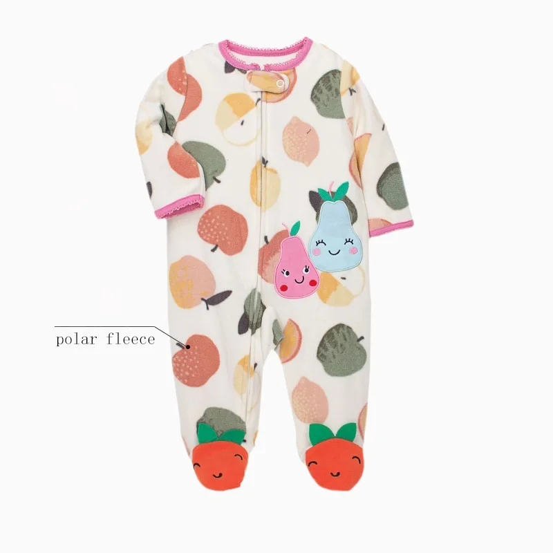Newborn Baby Fleece Warm Rompers Jumpsuit for Spring Autumn baby clothes