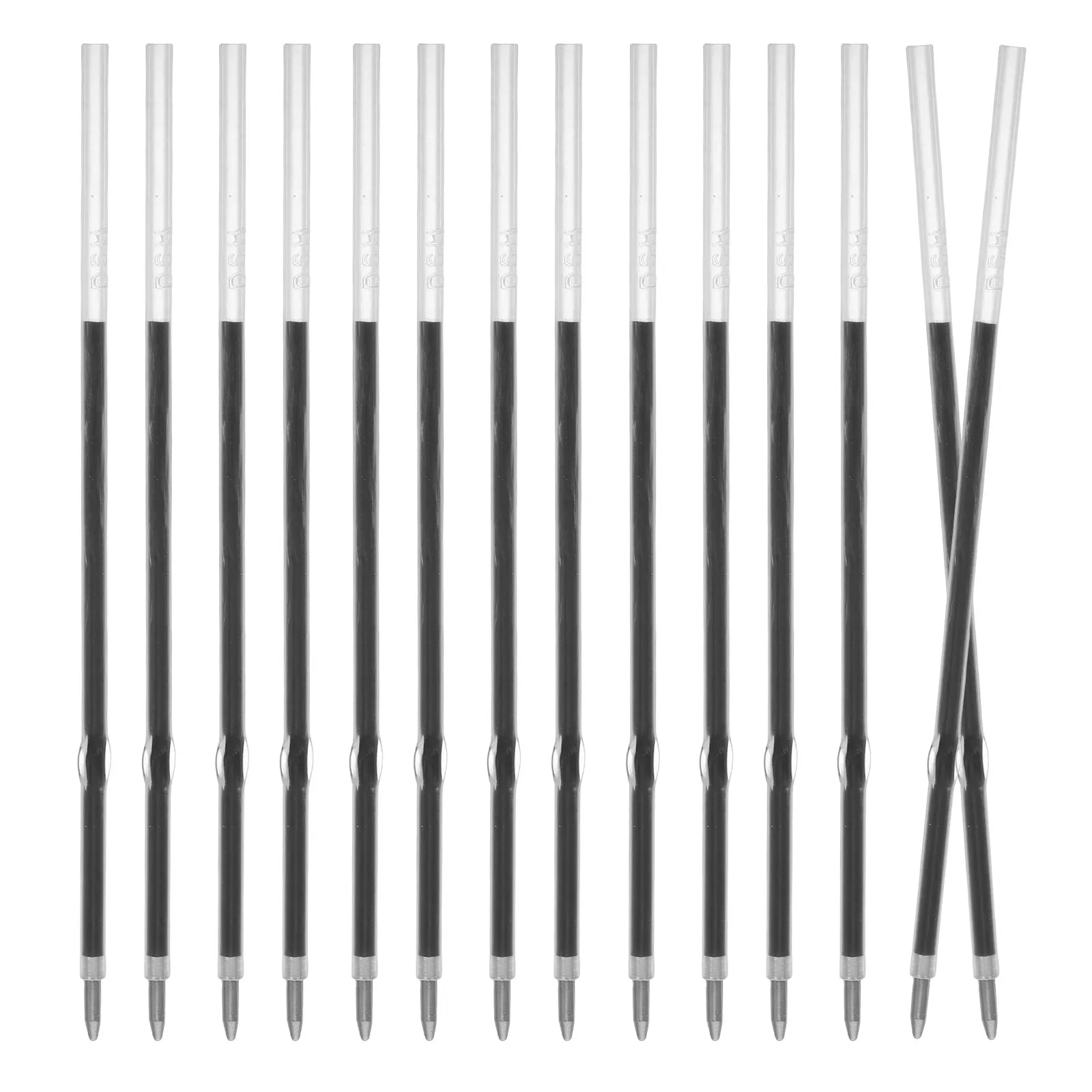 100Pcs 0.7mm 블루 잉크 볼펜 리필 손쉬운 글라이드 일관된 성능 학생 교사 사무실용 마모된 리필 교체