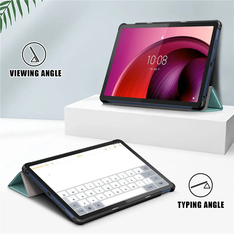 Lenovo Tab M10 5G Premium Magnetic Fold Leather Tablet Stand Case