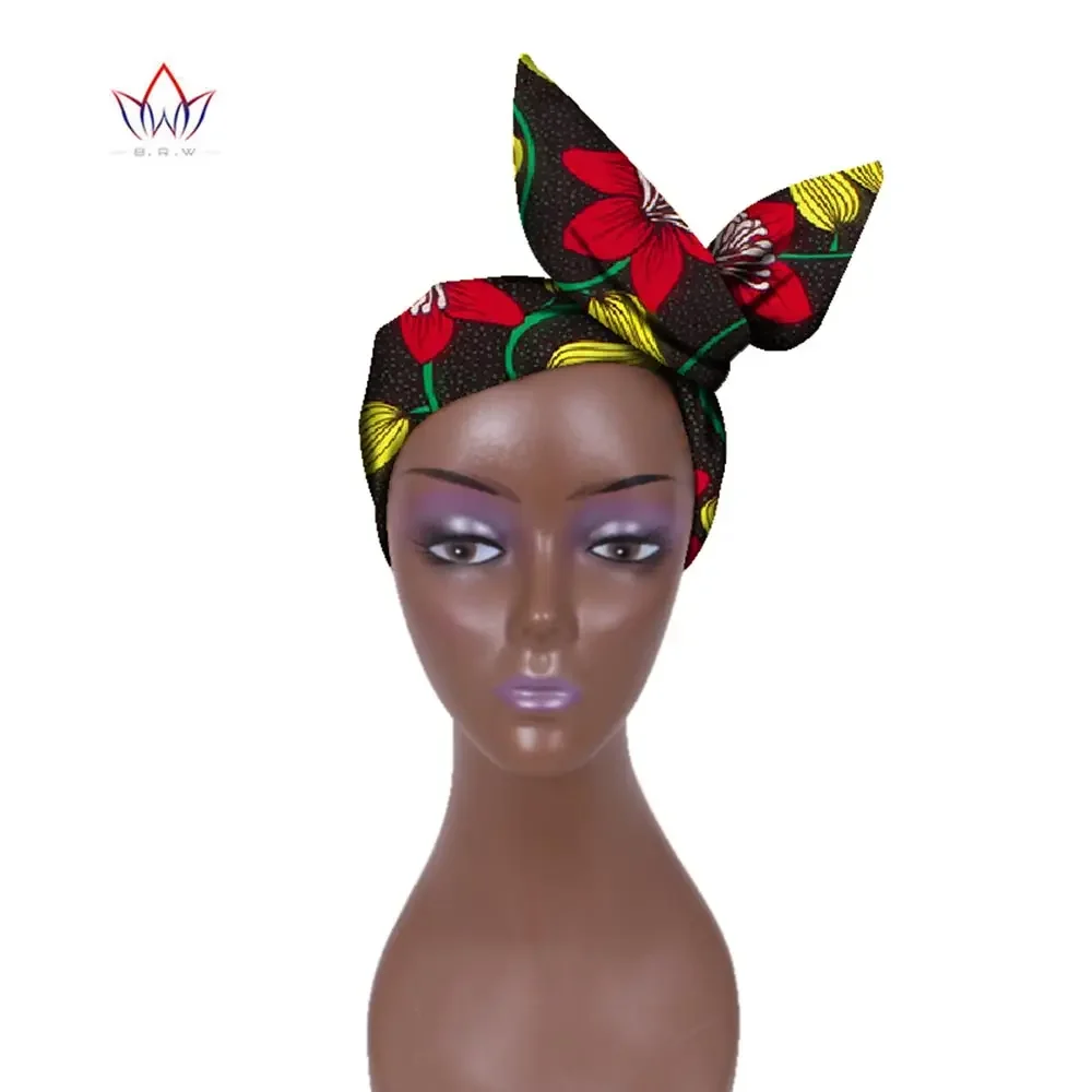 Fashion African Headband for Women Ankara Headband Decorations Wrap Tie Scarf Africa Hair Accessories BRW WYB374