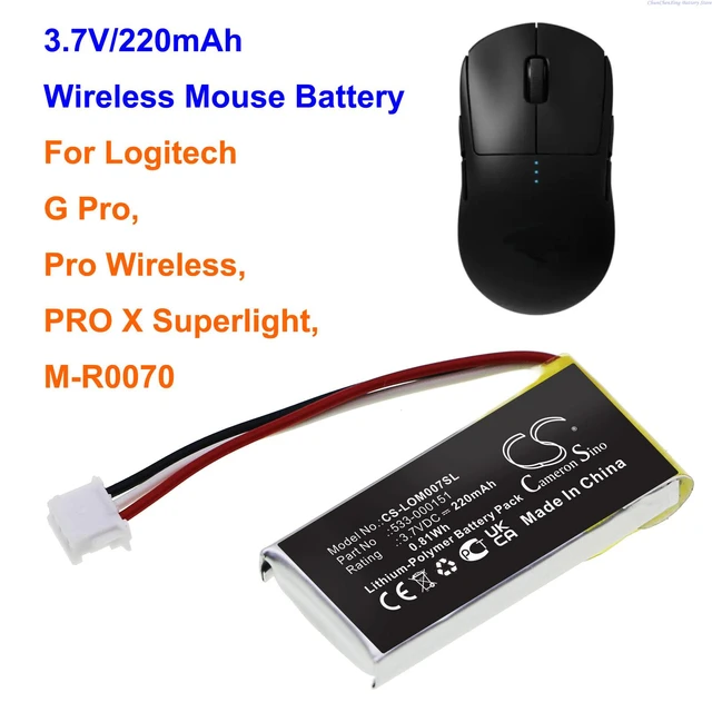 CS 220mAh Wireless Mouse Battery 533-000151,AHB521630PJT-04 for