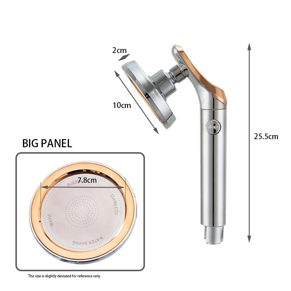 Rainfall Large Bath Shower Head With Button Portable High Pressure Waterfall For Bathroom Accessories 4