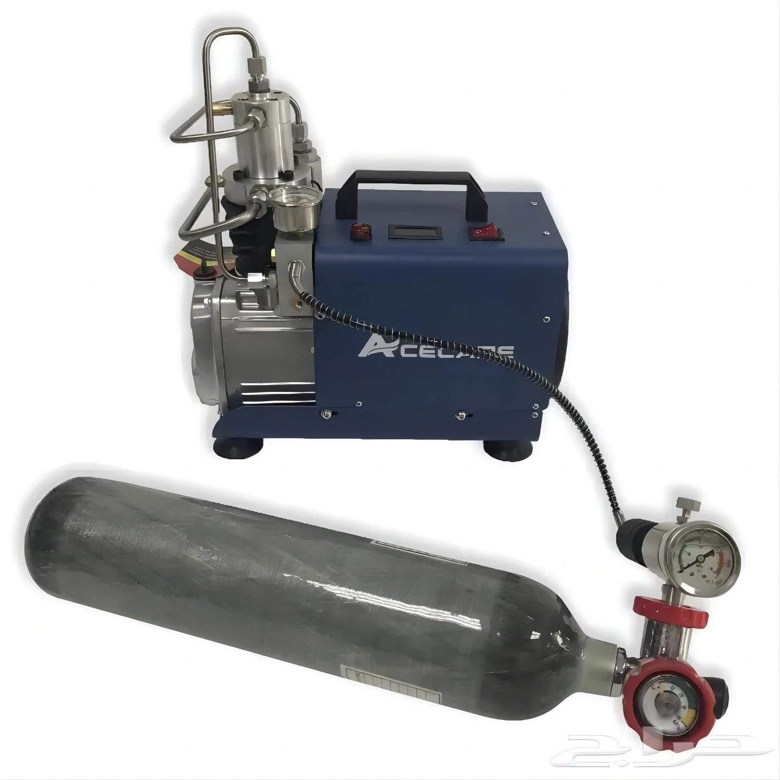 

Acecare High Pressure Air Auto-Stop Model Compressor for Air Tank or Carbon Fiber Cylinder with Oil and water separators