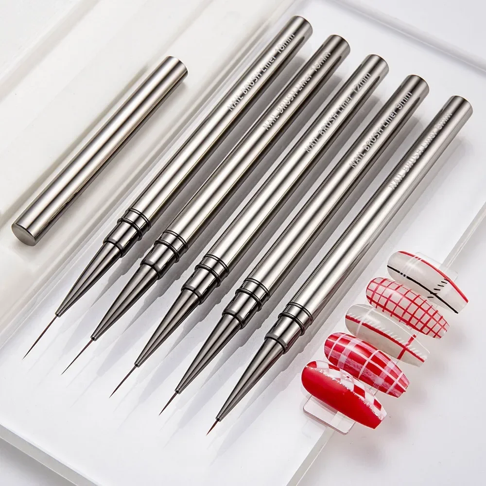 Nail Art Tools Brush Liner Stripe Pattern Painting Acrylic UV Gel Extension Drawing Carving Pen DIY Manicure