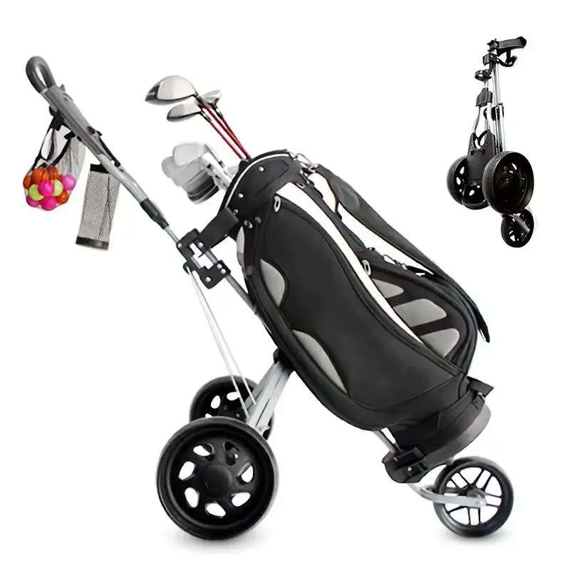 Hot Sale Factory Price Golf Push Trolley Lightweight 3 Wheels Golf Cart Trolley