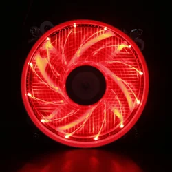 Radiador LED luminoso para CPU, ventilador de refrigeración silencioso, 9cm, para ordenador de escritorio