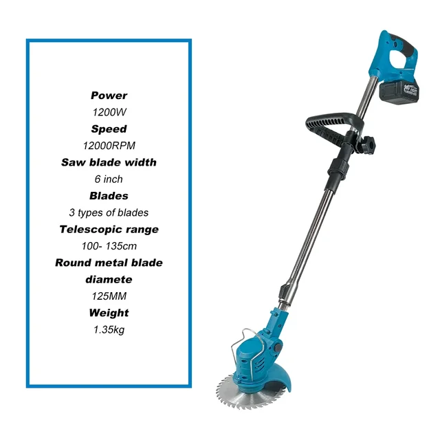 Kamolee Electric Lawn Mower Cordless Grass Trimmer Length Adjustable Cutter Household Garden Tools For 18V 21V Battery 2