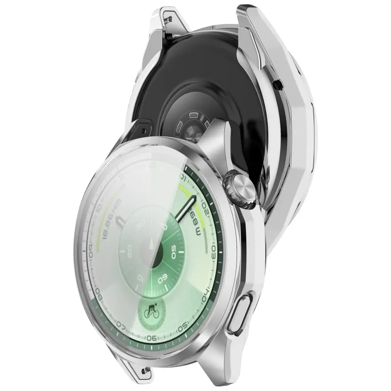 Protective Soft TPU Bumper Shell with Screen Protector for Smartwatch - Anti-Fall Case Cover Accessories