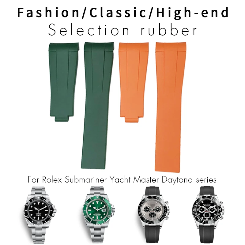 19mm20mm21mm22mmRubberWatchbandForSubmarinerdaytonaDEEPSEA