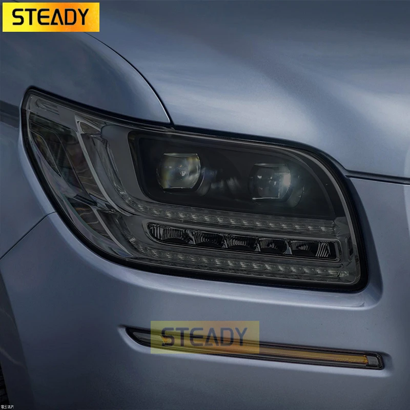 

2 Pcs Car Headlight Protective Film Restoration Transparent Black TPU Sticker For Lincoln Navigator 2018-Present Accessories
