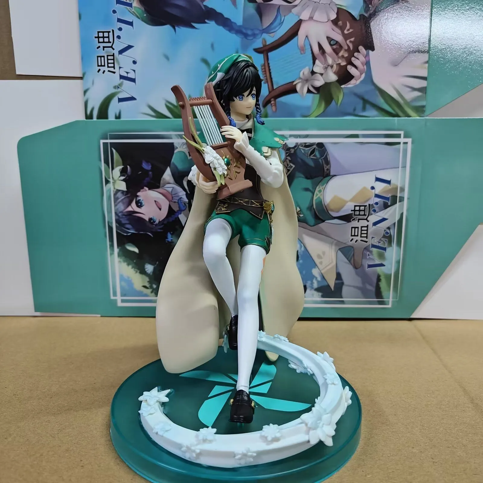 Anime Genshin Barbatos Figure Anemo Wind Statue Action