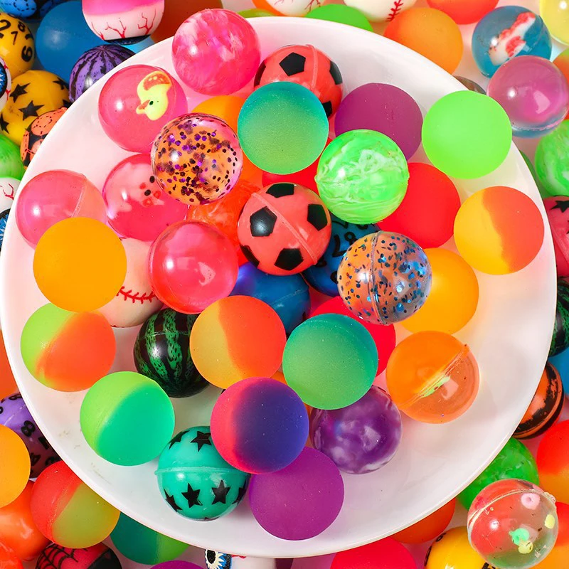 Rubber Bouncy Balls Party Favors For Kids Birthday Gifts Classroom Prize 27MM Balle Rebondissante Vending Machine Toys 4
