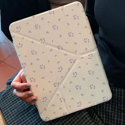 Elegant Purple Floral Tablet Case - Universal Fit and Stylish Design - iPad Air13 2024 2025 (Flower)