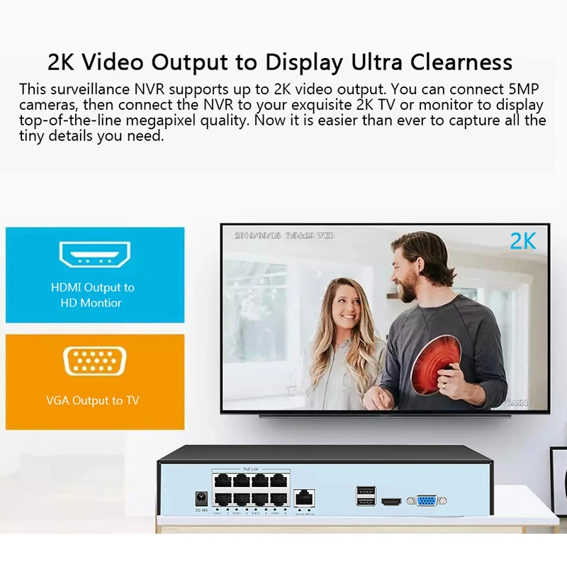 4K 8MP Tuya Smart Life 16CH 8CH 4CH 5MP POE ONVIF NVR Video Recorder H.265 IP Camera CCTV System Network P2P Video Surveillance network video recorder