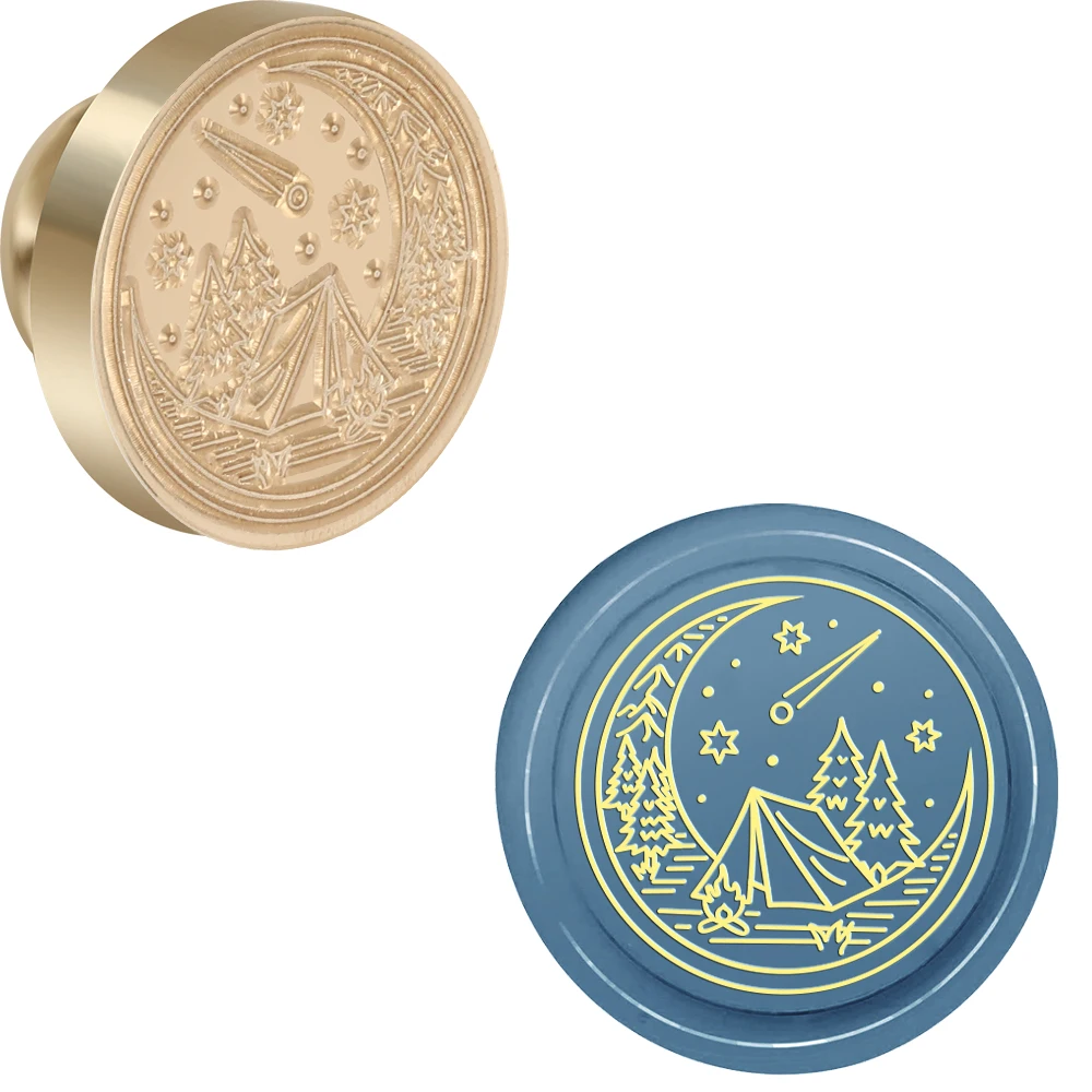 

Moon Wax Seal Stamp DIY Craft Supplies Scrapbooking Christmas Wedding Invitation for Decoration Wine Bags, Notebooks, Gifts