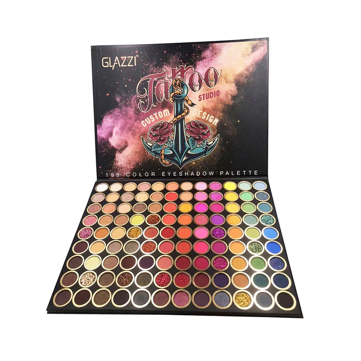 

GLAZZI 108 Colors Gliltter Eyeshadow Palette Matte Eye Shadow Pallete Shimmer Shine Nude Make Up Palette Set Kit Cosmetic