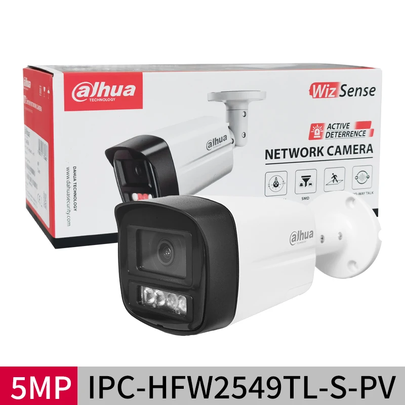 Dahua MultiLang 5 Мп полноцветная IP-Камера Внешний умный звук светильник монитор сигнализации двусторонний разговор PoE H.265 + SMD (art.: 3920c620eeec7) - 3920c620eeec7