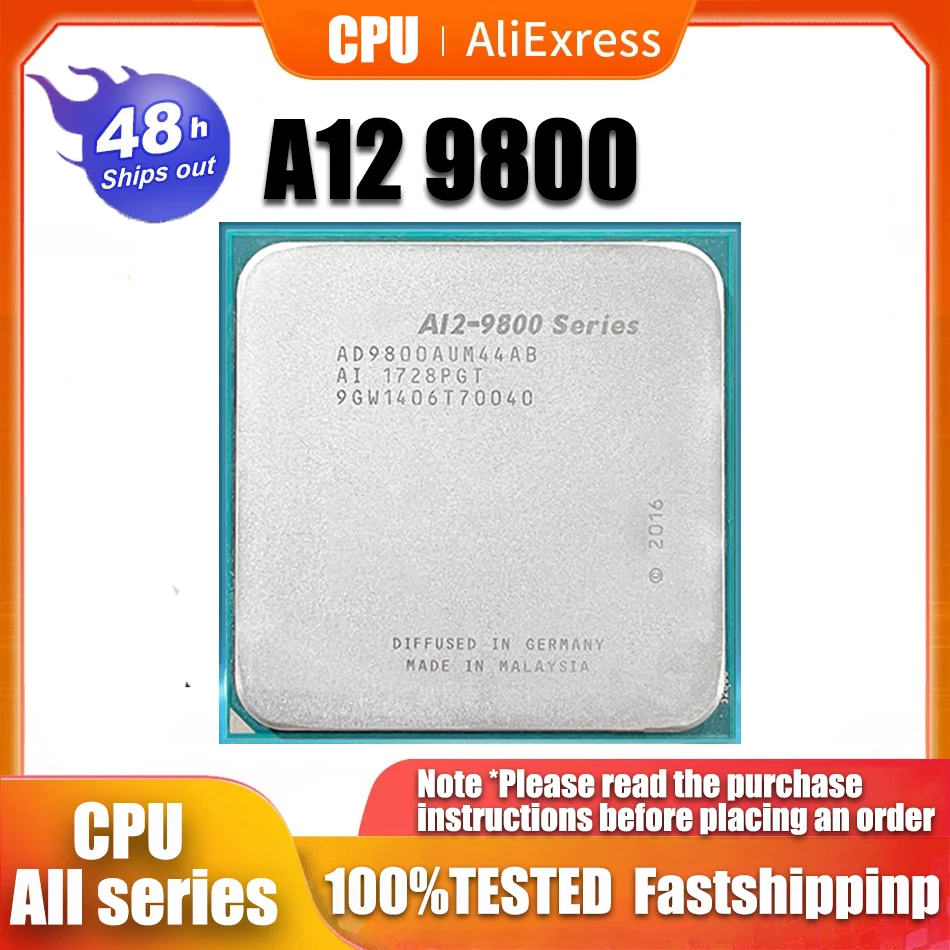 

A12-Series A12 9800 серия 3,8 ГГц четырехъядерный процессор AD9800AUM44AB AD980BAUM44AB разъем AM4