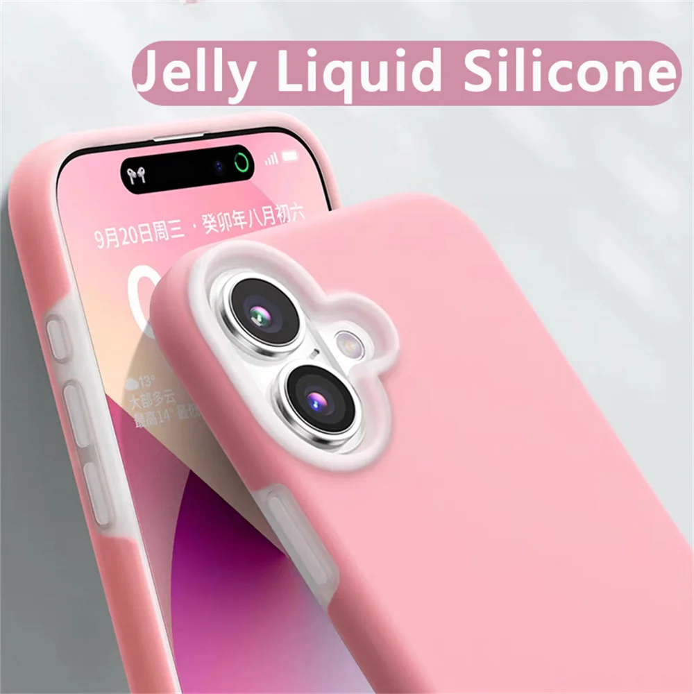 Liquid Jelly Silicone Fruit Juice Candy Phone Case - Trendy Cute Neon Cover