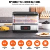 SucceBuy 5 Tray Food Dehydrator Machine 300W Stainless Steel Electric Food Dryer w/ Digital Adjustable Timer & Temperature