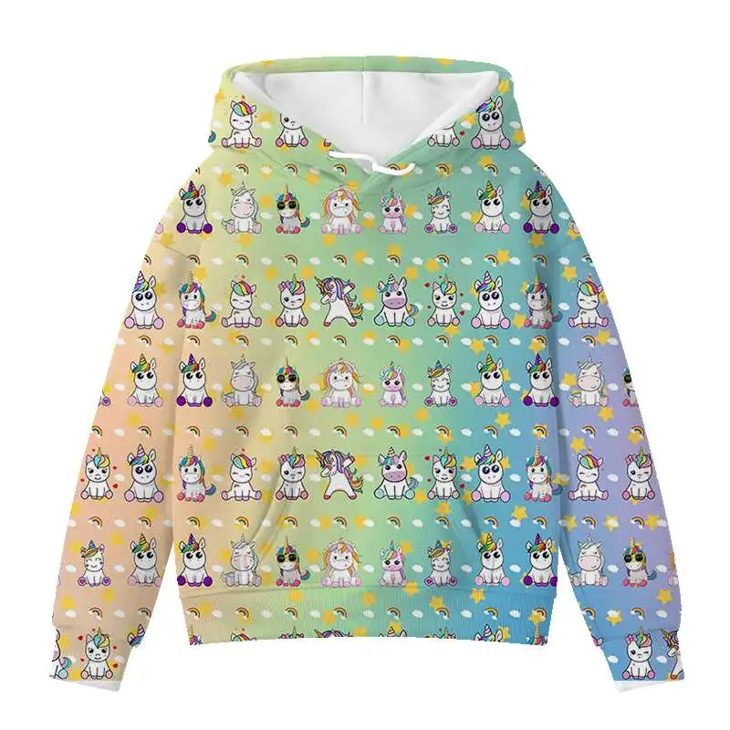 Colorful Rainbow Unicorn Hoodie
