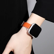 

Soft charm leather Strap for Apple Watch 7 Band 41mm 45mm 38mm 42mm 44mm 40mm iwatch Series se 6543 smart watchband for women