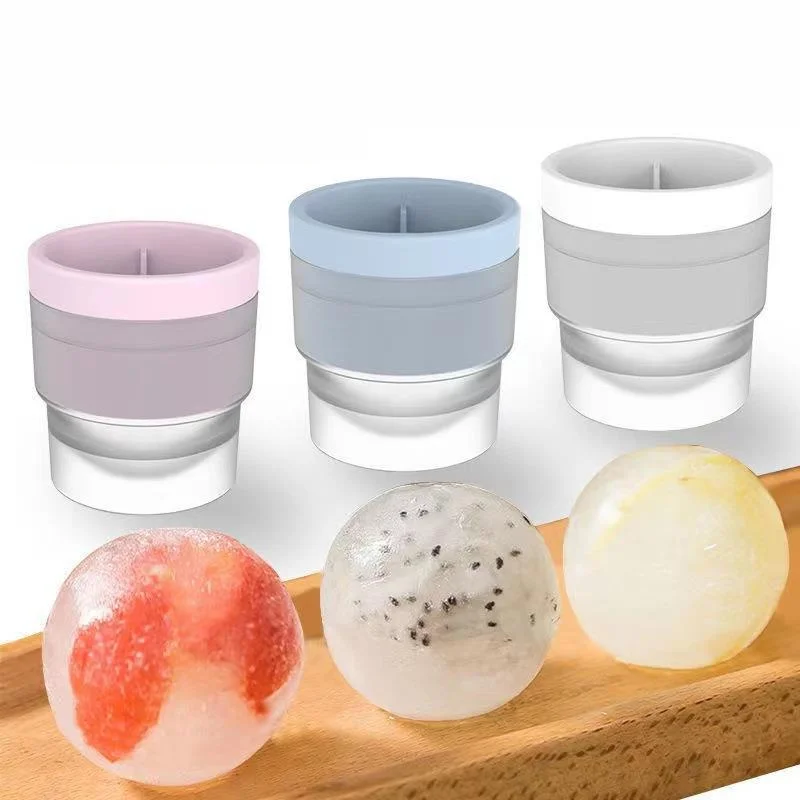 Ice Mold Silicone Ice Cube Maker Large Ball Shape Mold Food Grade Round Tray Bar Cool Gadgets Ice block making mold Kitchen Accessories